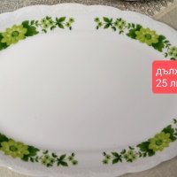  Mitterteich Bavaria! Комплект чинии със зелени цветя., снимка 6 - Чинии - 43079785