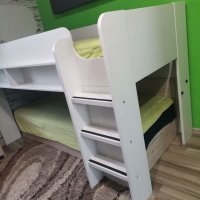 Детско Двуетажно легло, единично, снимка 3 - Мебели за детската стая - 38224156