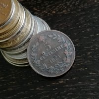 Монета - Италия - 5 чентесими | 1861г., снимка 1 - Нумизматика и бонистика - 28849414
