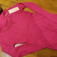 Цикламено поло, С/М, снимка 1 - Блузи с дълъг ръкав и пуловери - 43178905