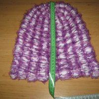 Детска зимна шапка в лилаво, снимка 7 - Шапки, шалове и ръкавици - 27312184