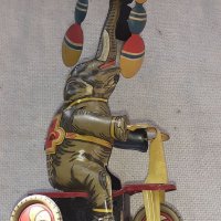 Рядка тенекиена играчка слон на триколка, снимка 7 - Колекции - 37129207