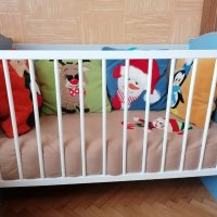 Бебешко детско легло, с матрак, снимка 1 - Бебешки легла и матраци - 43640038