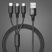 1227 USB кабел с 3 накрайника, снимка 8 - USB кабели - 37448642
