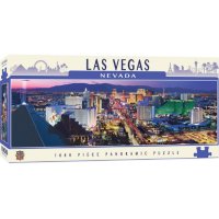 НАРЕДЕН - Панорамен пъзел Master Pieces от 1000 части - Лас Вегас, Невада, снимка 1 - Пъзели - 40775748