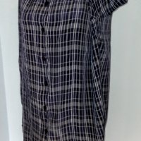Риза тип туника в каре от ацетатна коприна "No 1" collection, снимка 2 - Ризи - 28672922