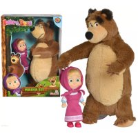 Оригинален комплект Маша и Мечока - плюшен мечок и кукла Маша / Simba, снимка 1 - Плюшени играчки - 43361834