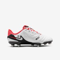 Футболни обувки NIKE JR LEGEND 10 ACADEMY FG/MG WHITE/BLACK-BRIGHT CRIMSON размер 36, 37.5, снимка 4 - Футбол - 43555738