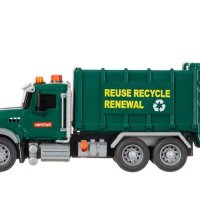 Камион за рециклиране на боклук, зелен с 3 кошчета, светлина и звук, снимка 2 - Коли, камиони, мотори, писти - 43102408