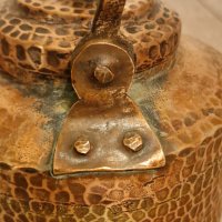 Античен арабски меден чайник, Масивен, кован., снимка 6 - Други ценни предмети - 43259341