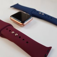 Силиконова каишка Apple Watch 3, iWatch 4 - 38mm/ 40mm/ 42мм/ 44мм/ 41мм/ 45мм​, снимка 4 - Каишки за часовници - 32470363