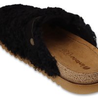 Inblu Луксозни дамски домашни чехли с кожена стелка, Черни, снимка 3 - Пантофи - 43393851