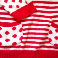 Блуза - пуловер в червено и бяло - 2 броя, снимка 3 - Детски пуловери и жилетки - 27049567
