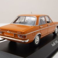 Audi 100 1969 - мащаб 1:43 на Minichamps моделът е нов в PVC дисплей-кейс, снимка 2 - Колекции - 43034908