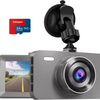 Високоскоростна камера Edospor Dash Cam за автомобили + 64G SD карта, снимка 5 - Аксесоари и консумативи - 43681004