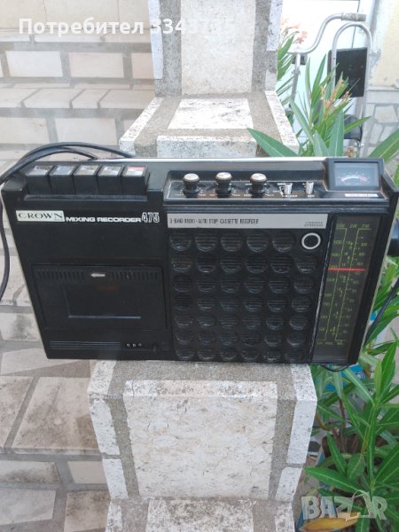 CROWN CRC 475АМ FM RADIO CASSETTE JAPAN., снимка 1