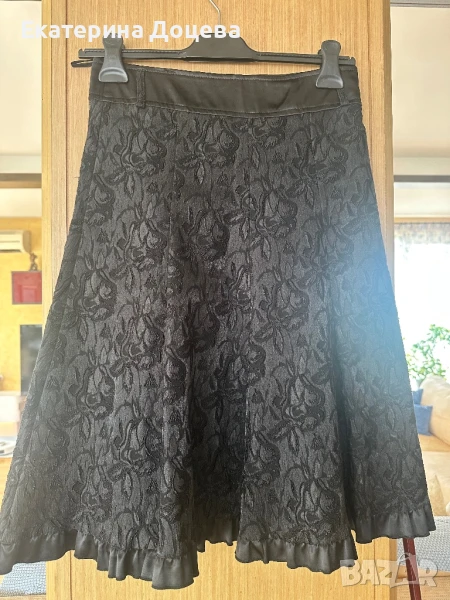 Черна пола дантела, снимка 1