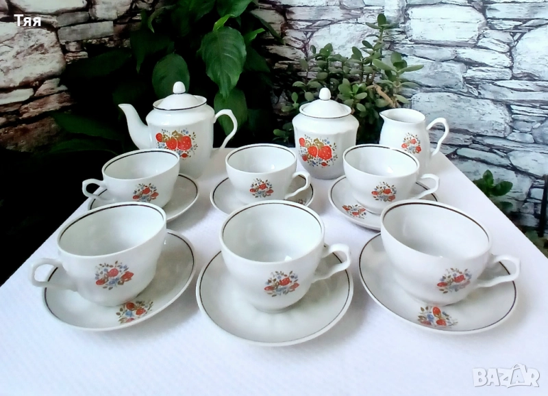 Руски порцелан сервиз за чай , снимка 1