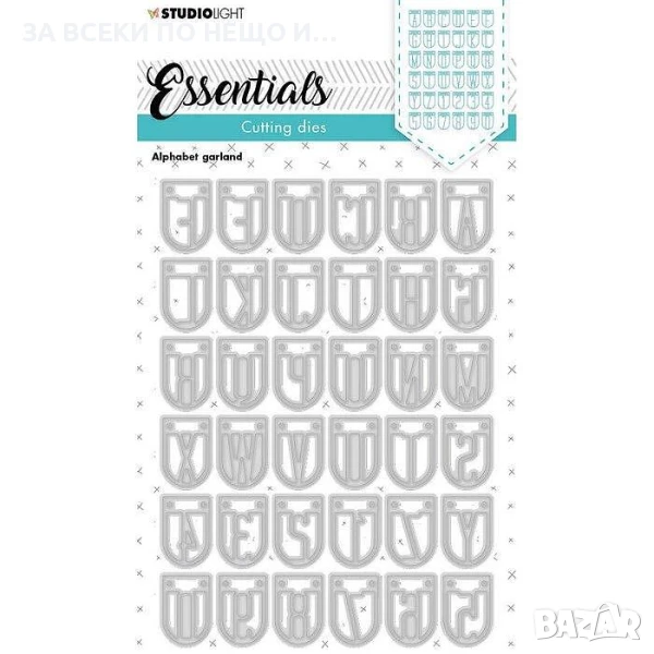 StudioLight щанци/ шаблони за изрязване и релеф Гирлянд азбука и цифри, снимка 1