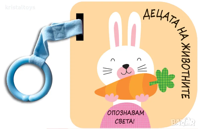 Картонена книжка Опознавам Света! Децата на животните! , снимка 1