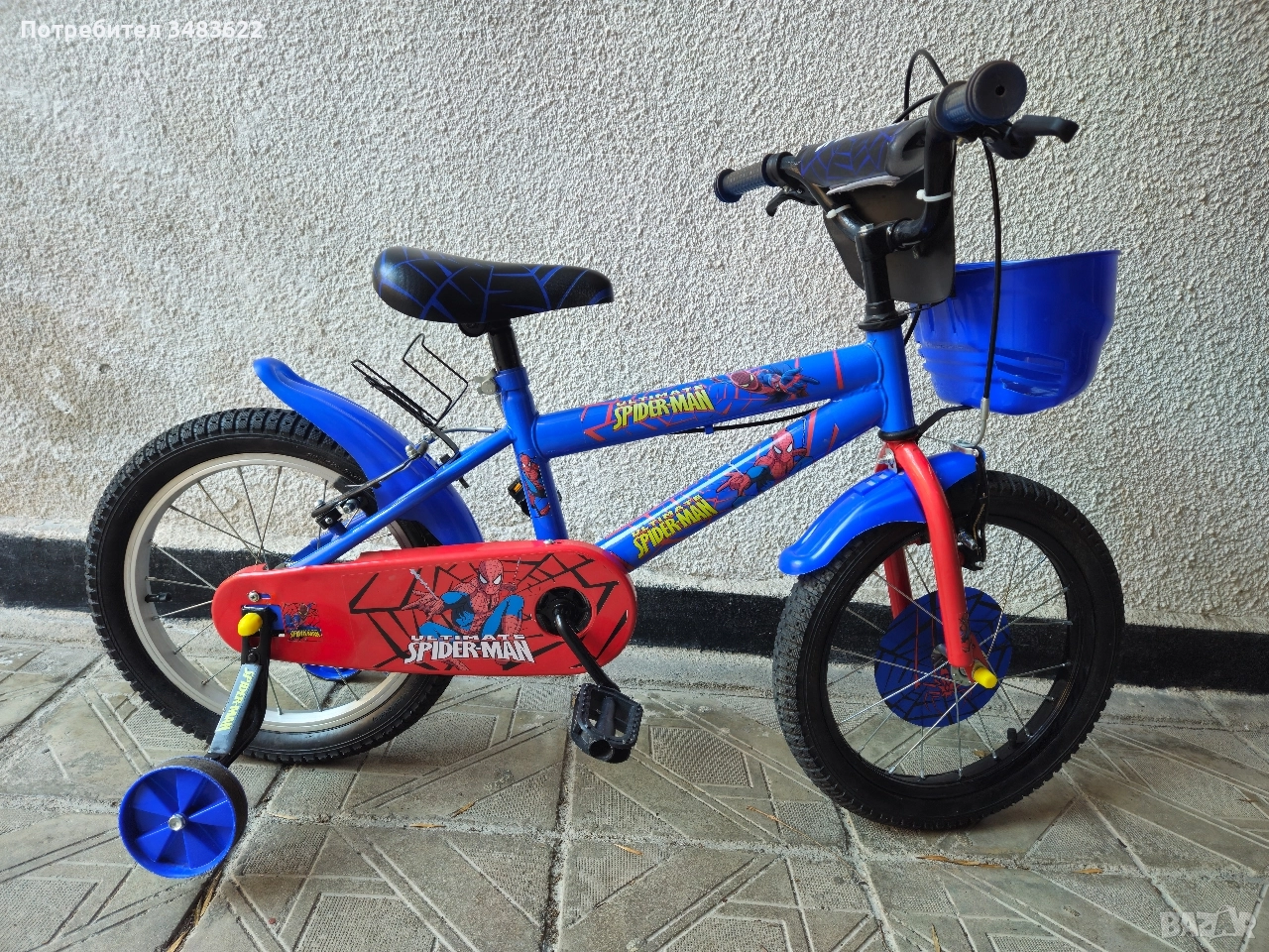 Детско колело/велосипед Spiderman 16 цола, снимка 1