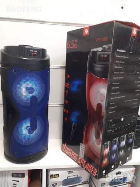 ! Нова Караоке тонколона 2х6,5”, с FM тунер, дистанционно, BLUETOOTH, модел KTS 1086, снимка 1