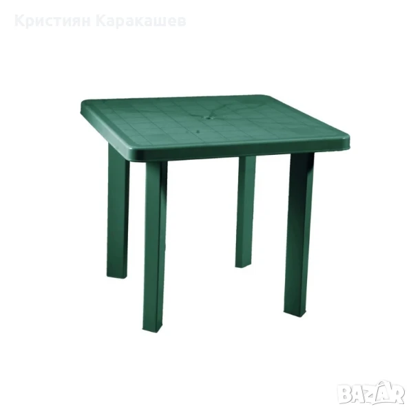 Пластмасова квадратна маса, 80х80х72см, снимка 1