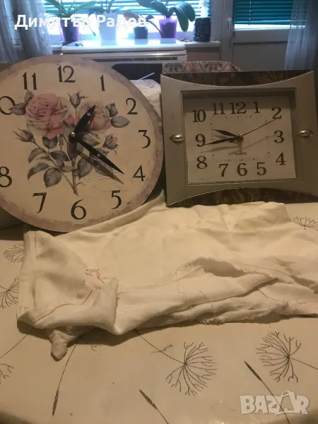   Стенни Часовници за бита и ежедневието цепи сек,ндата със кварцов механизам втора употреба., снимка 1