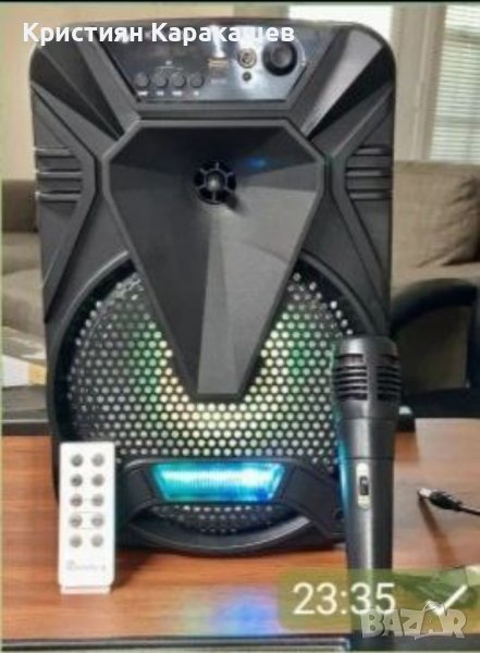 ПОРТАТИВНА КАРАОКЕ ТОНКОЛОНА 8 ИНЧА KTS 1209 С МИКРОФОН - USB/BLUETOOTH/TF/REMOTE И ДРУГИ, снимка 1