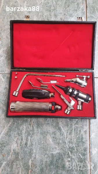 Стар немски медицински комплект ларингоскоп Колекционерство Инструменти и ножове Медицински инструме, снимка 1