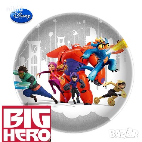BIG HERO кръгъл фолио фолиев балон хелий и въздух парти рожден ден, снимка 1