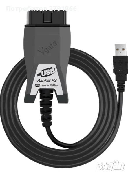 Vgate vLinker FS OBD2 USB адаптер за FORScan HS/MS-CAN Auto Switch, снимка 1