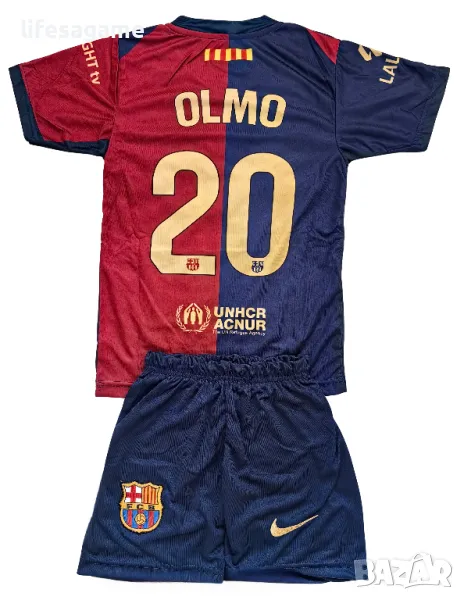 Детски футболен екип Барселона Дани Олмо комплект Barcelona тениска Olmo , снимка 1