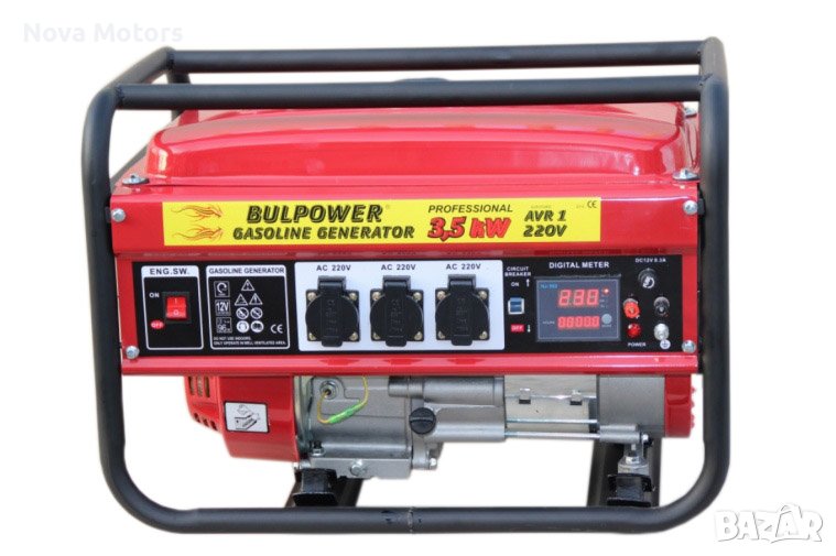 Генератор За Ток 3.5 KW Nova Motors Бензин-Газ - Монофазен, снимка 1