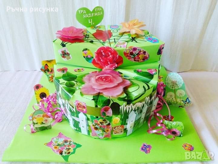 Торта от картон цветя , снимка 1