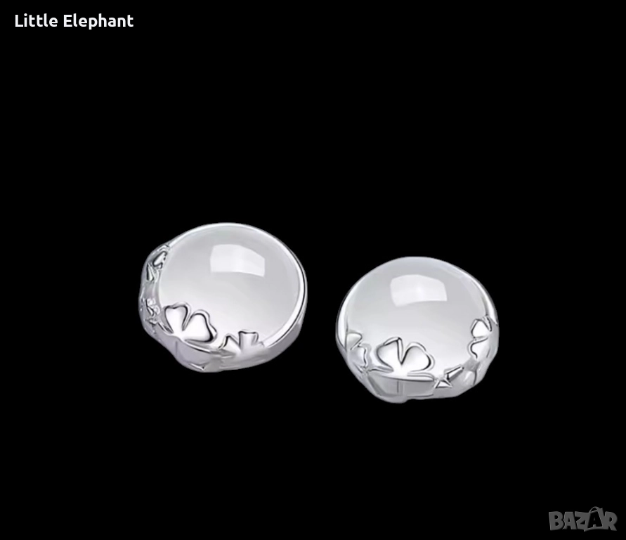 Pre order Сребърни обецидетелини и лунен камък,колекция"Luck"/нови, снимка 1