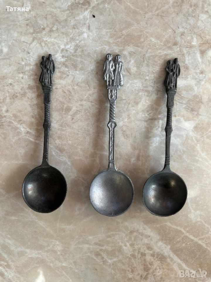 Лъжици от калай, за интериор, колекция, снимка 1