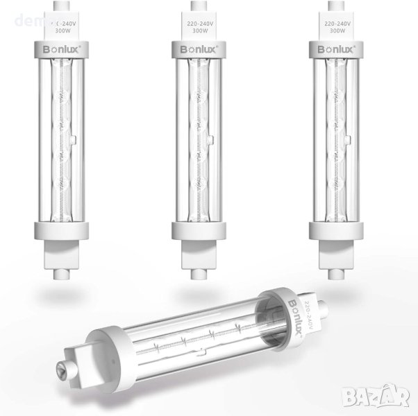 R7S крушка с нагревателна лампа 118 мм, 240 V, 4 бр., снимка 1