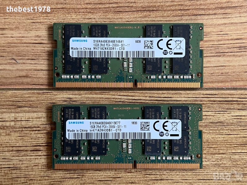 16GB/32GB DDR4 2666MHz Samsung`Рам Памет За Лаптоп 90лв/бр, снимка 1