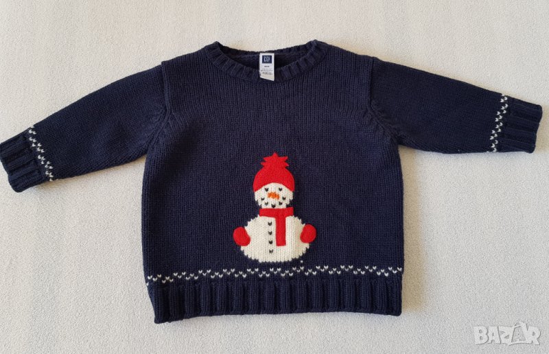 Коледен пуловер baby GAP Размер 12-18 месеца, снимка 1