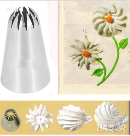 #1E голям накрайника за пош шприц дюза сладки бисквитки крем торта, снимка 1