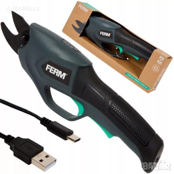 Акумулаторна ножица Ferm GPM1001, 14 мм, Черен, USB-C, снимка 1