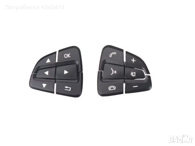 Капачета за бутони на волан за Mercedes B-Class W246 Facelift (2014-2018)- 0999050600 , снимка 1