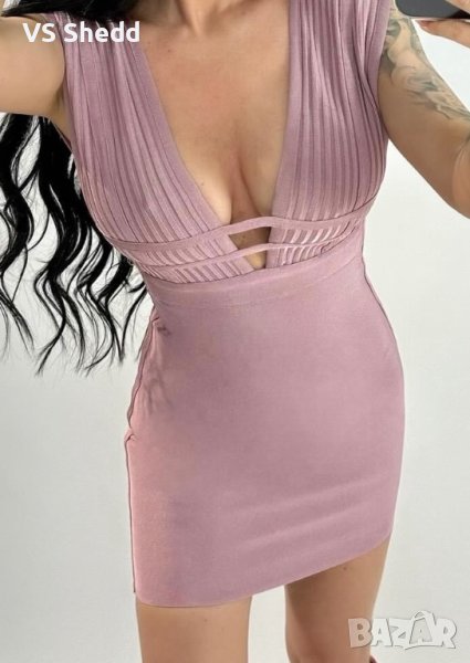 Бандажна рокля пепел от рози, снимка 1