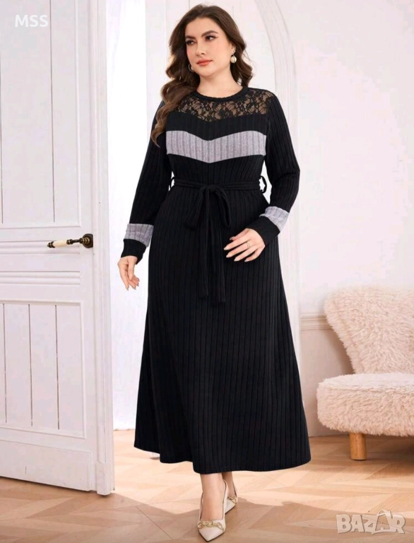 Ежедневна зимна рокля с дантела, снимка 1