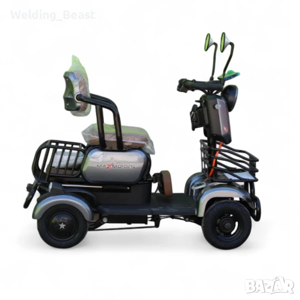Електрическа четириколка с 3 места Х4 1500W / 48V / 20Ah - Gray, снимка 1