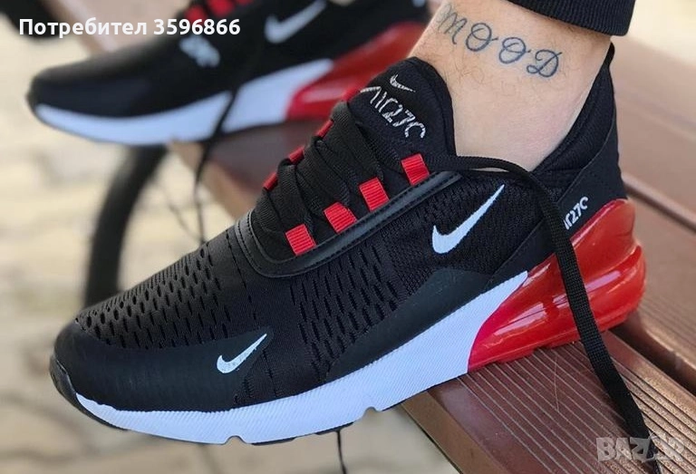 Маратонки Nike Air Max 270 черно с червено реплика, снимка 1