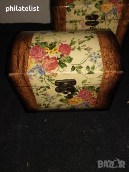 дървен сандък с декорации!, снимка 1