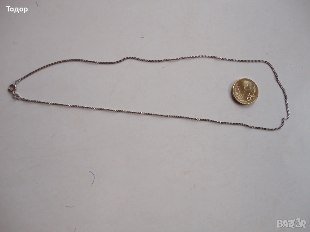 Сребърна верижка колие 17, снимка 1