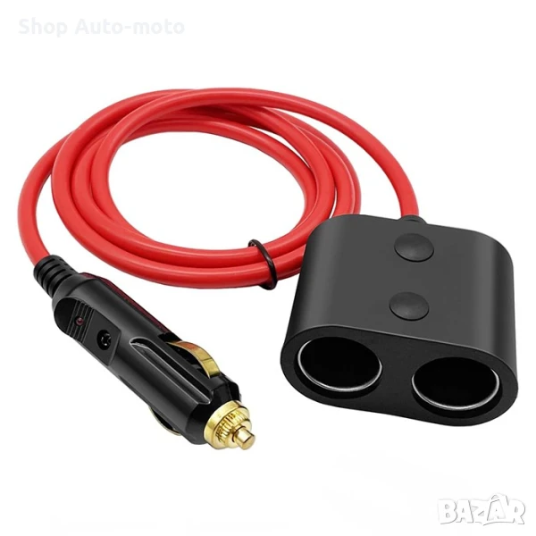 Разклонител за запалка Automat, 180W, 1.5м кабел, 2 гнезда, снимка 1